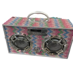 WIRELESS EXPRESS Chevron Bling Retro Bluetooth Boombox Toys