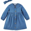 Mudpie Fall Clothing Denim Dress W/ Headband