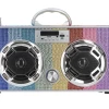 WIRELESS EXPRESS Rainbow Bling Retro Bluetooth Boombox
