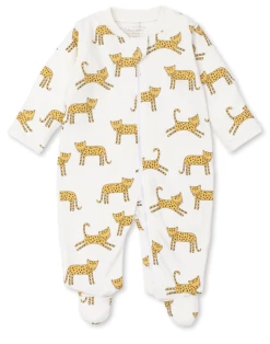 Kissy Kissy Leopard Zipper Footie Infant Clothing