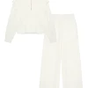 Habitual Girl/Truce Fall 50% Off Fall Clothing Off-White Velvet Tracksuit Set