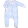 Baby Registry Baby Checks Fall Footie Lt Blue