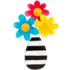 DEMDACO Flowers In Striped Vase Door Hanger Decor