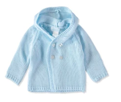 Mudpie Fall Clothing New Arrivals Double Breasted Hood Knit Sweater - Blue