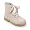 L'Amour Blush Pink Shimmer Stellina Lace Boot Shoes
