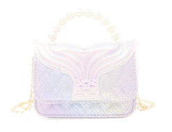 ZOMI GEMS Gifts Mermaid Tail Pearl Handle Bag - Pink