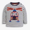 Joules Helicopter Navy Stripe Top 50% Off Fall Clothing