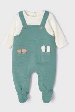 Mayoral Fall Bunny Ears Sage Footie