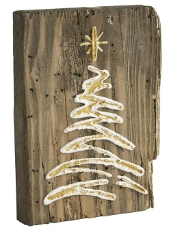 Mudpie Decor Christmas Tree Gold Plaque