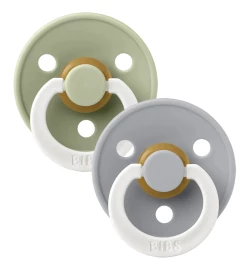 Bibs Pacifier Sage/Cloud 2pk Glow Pacifier Baby Accessories