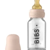 Bibs Pacifier Baby Glass Bottle Complete Set 110ml Blush