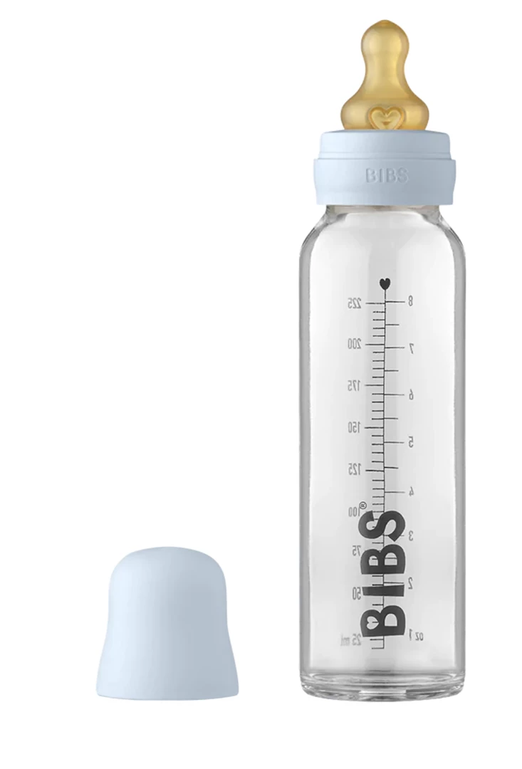 Budget π Bibs Pacifier Baby Glass Bottle Complete Set 225ml Baby Blue Baby Accessories π 1 Bibs Pacifier Baby Glass Bottle Complete Set 225ml Baby Blue Baby Accessories