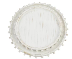 Mudpie Decor Beaded Wood Tray Set