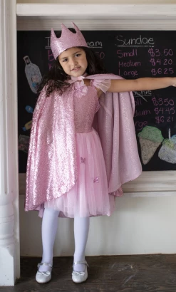 GREAT PRETENDERS PINK SEQUINS BUTTERFLY DRESS & WINGS