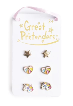 GREAT PRETENDERS BOUTIQUE CHEERFUL STUDDED EARRINGS