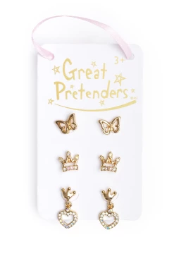 GREAT PRETENDERS Toys BOUTIQUE ROYAL CROWN STUDDED EARRINGS