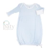 Baby Registry Paty Blue Pinstripe Gown W/White Trim