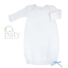Paty Blue/White Pinstripe Gown Infant Clothing