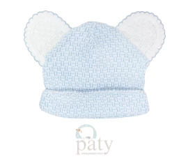 Paty Blue Bear Cap W/Blue Trim