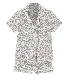 Jane Marie Wild About You Silky Satin Pajama Short Set