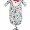 Mudpie Fall Clothing Santa Face Christmas Baby Gown 75% OFF Christmas