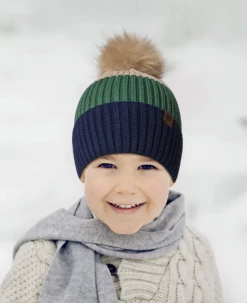 NightScope Wonderland Kids Pom Hat- Tan