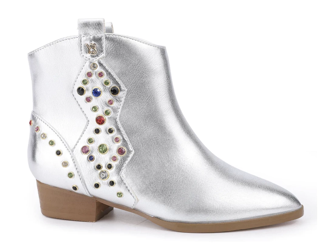 Flash Sale π Mia Miss Dallas Multi Gem Studded Bootie In Silver π Shoes π₯° 1 Mia Miss Dallas Multi Gem Studded Bootie In Silver Shoes