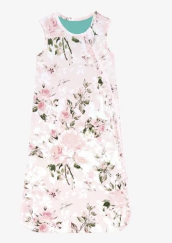 Posh Peanut Fall Infant Clothing Posh Peanut Vintage Pink Rose Ruffled Sleep Bag