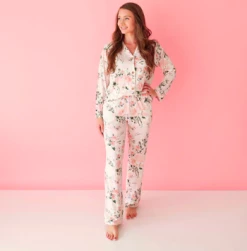 Posh Peanut Fall Posh Peanut Vintage Pink Rose Women's Relaxed Pant Luxe Loungewear Infant Clothing