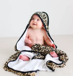 Posh Peanut Fall Infant Clothing Posh Peanut Lana Leopard Ruffled Hooded Towel