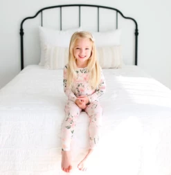 Posh Peanut Fall Posh Peanut Vintage Pink Rose LS Pajamas