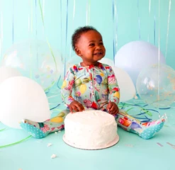 Posh Peanut Fall Posh Peanut Happy Birthday Footie Zippered One Piece