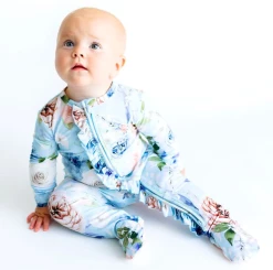 Posh Peanut Fall Posh Peanut Frostine Ruffled Footie Zippered One Piece