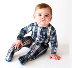 Posh Peanut Fall Posh Peanut Joseph Footie Zippered One Piece Infant Clothing