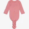 Posh Peanut Fall Infant Clothing Posh Peanut Dusty Rose Basic Knotted Gown