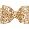 IN AWE Baby Accessories Signature Lilly Bow- Gold Glitter Clip
