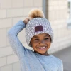 NightScope Kids Black Speckled Pom Beanie