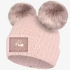 NightScope Minnie Mouse Rose Foil Blush Double Pom Beanie