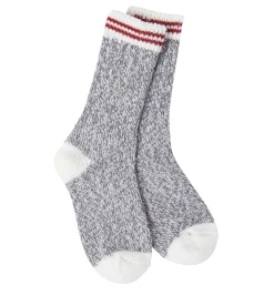 World's Softest Socks County Line Rag Crew Charcoal Rugby