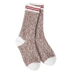 World's Softest Socks Country Line Ragg Crew Brown Rugby