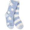 World's Softest Socks Snug Cozy Crew Star & Stripe