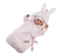 Hotaling Imports Llorens 14" Soft Body Newborn Doll Avery With Hooded Bunny Jacket