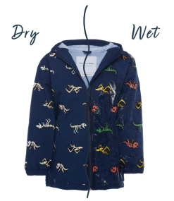 Holly & Beau Dinosaur Color Changing Kids Rain Jacket