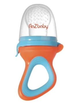 RazBaby Orange/Blue RazFruit Feeder/Teether
