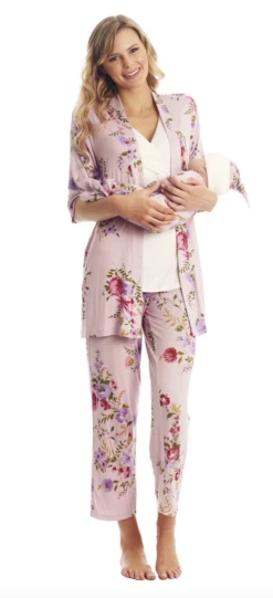 Everly Grey Dusty Rose 5pc Set Infant Clothing