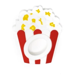 Three Hearts Popcorn Silicone Teether
