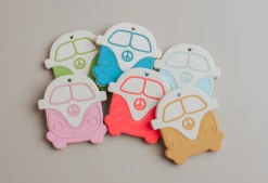 Three Hearts VW Bus Silicone Teether
