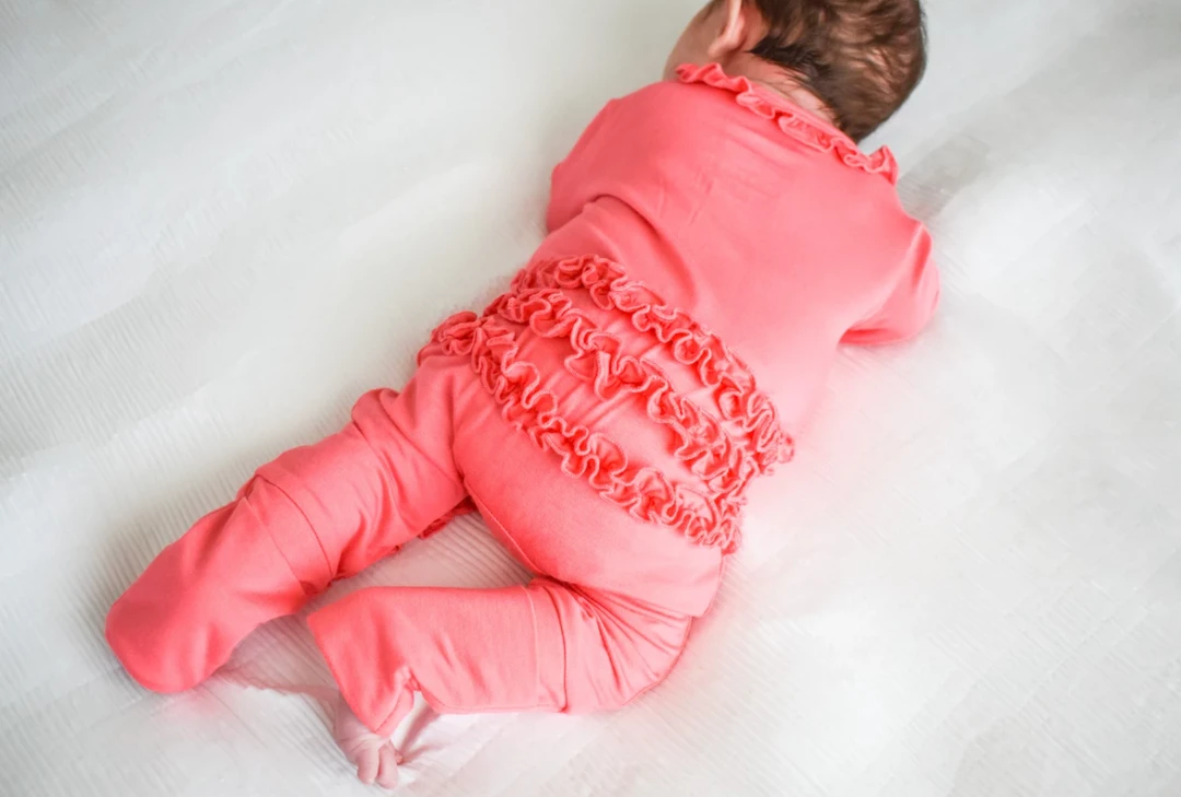 Wholesale ❤️ Rockin Royalty Infant Clothing Coral Crush Ruffle Footie 🎁 2 Rockin Royalty Infant Clothing Coral Crush Ruffle Footie