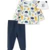 Little Me Bear Print 2pc Set W/Hat