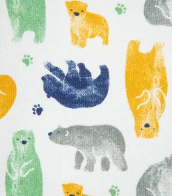 Little Me Bear Print 2pc Set W/Hat